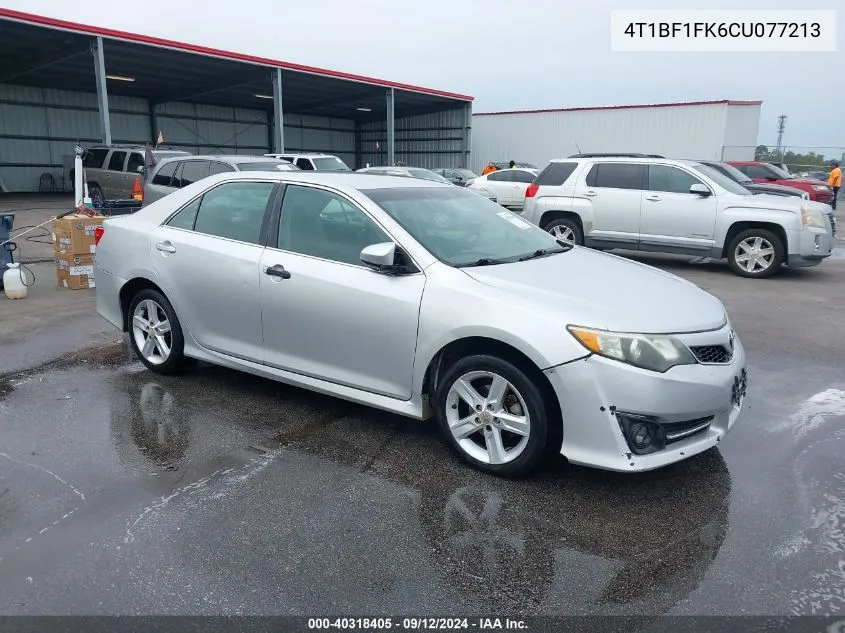 2012 Toyota Camry Se VIN: 4T1BF1FK6CU077213 Lot: 40318405