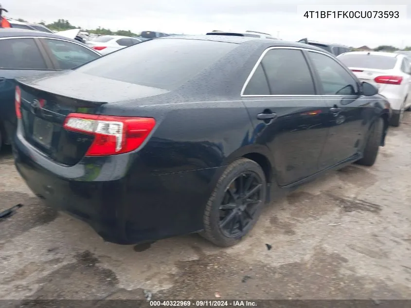 4T1BF1FK0CU073593 2012 Toyota Camry Se/Le/Xle