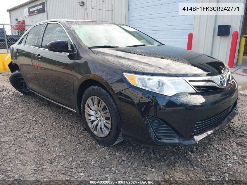 4T4BF1FK3CR242771 2012 Toyota Camry Se/Le/Xle