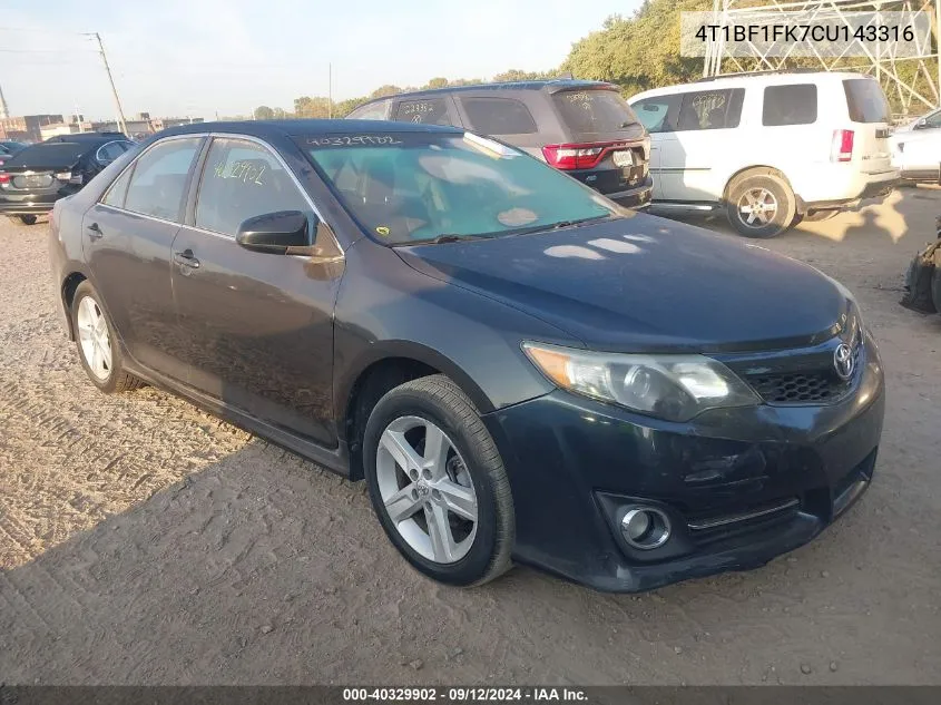 4T1BF1FK7CU143316 2012 Toyota Camry Se/Le/Xle