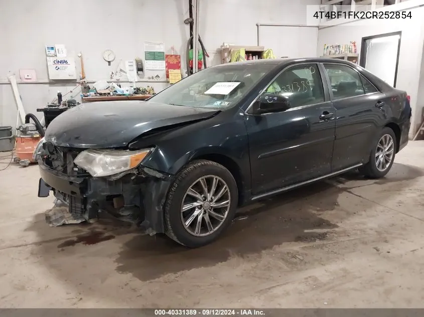 2012 Toyota Camry Se/Le/Xle VIN: 4T4BF1FK2CR252854 Lot: 40331389