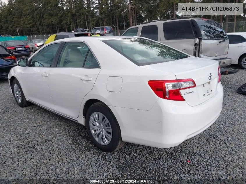 4T4BF1FK7CR206873 2012 Toyota Camry Le