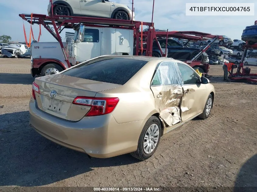 4T1BF1FKXCU004765 2012 Toyota Camry Se/Le/Xle