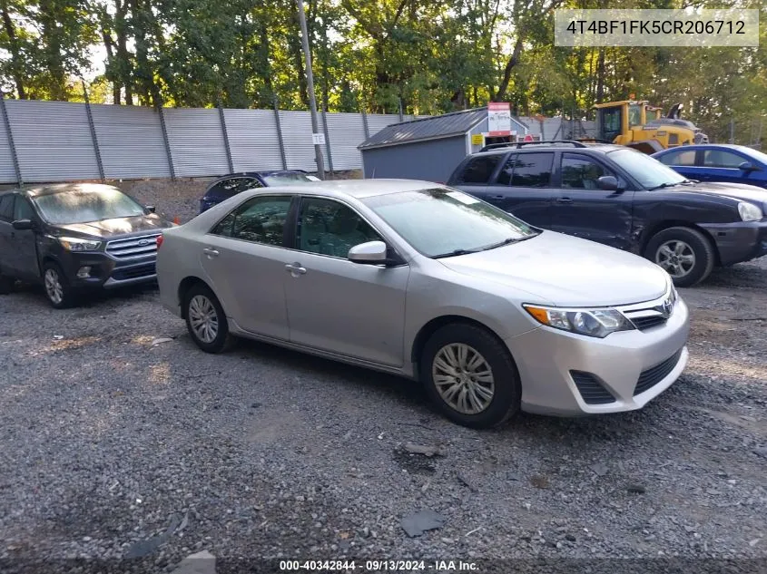 2012 Toyota Camry Se/Le/Xle VIN: 4T4BF1FK5CR206712 Lot: 40342844