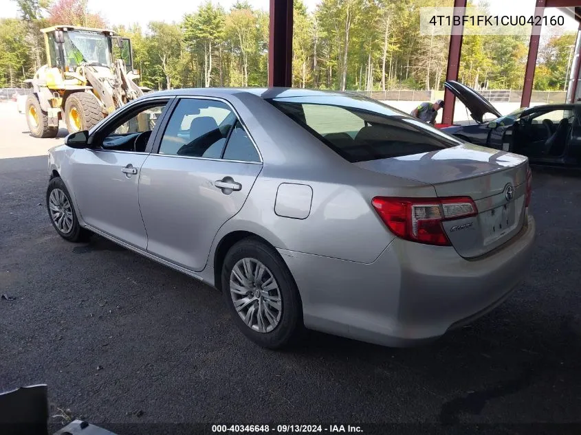 4T1BF1FK1CU042160 2012 Toyota Camry Le