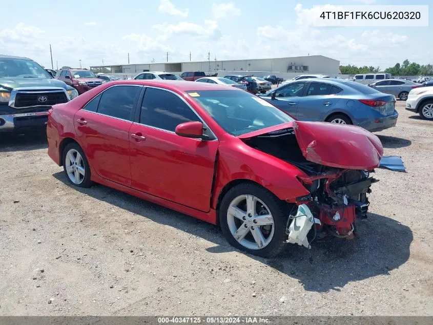 2012 Toyota Camry Se VIN: 4T1BF1FK6CU620320 Lot: 40347125