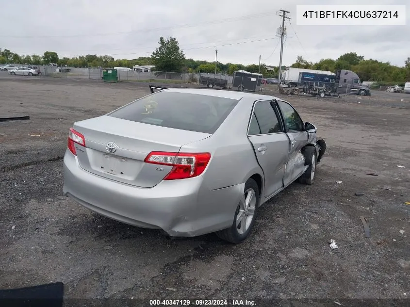 4T1BF1FK4CU637214 2012 Toyota Camry Le