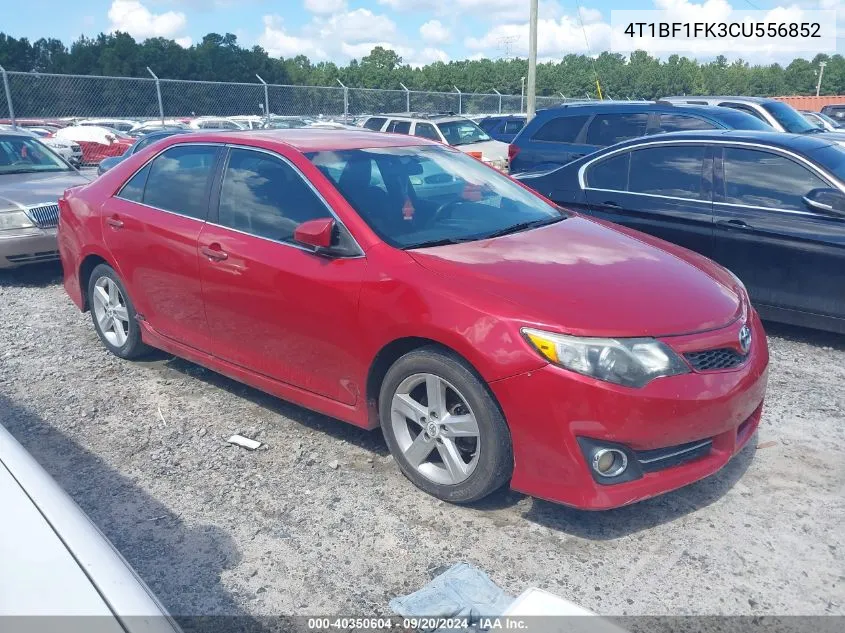 2012 Toyota Camry Se VIN: 4T1BF1FK3CU556852 Lot: 40350604