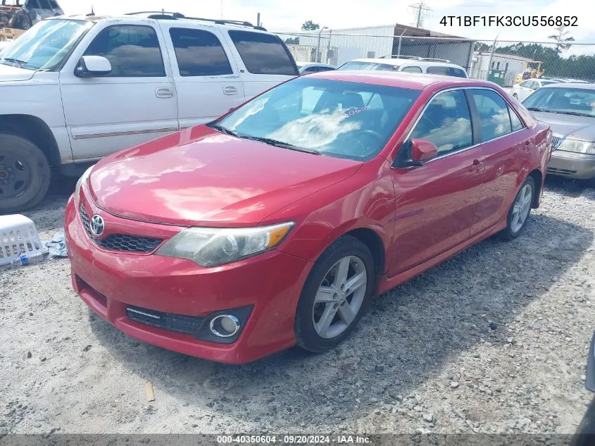 2012 Toyota Camry Se VIN: 4T1BF1FK3CU556852 Lot: 40350604