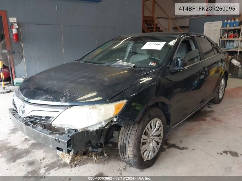 4T4BF1FK2CR260095 2012 Toyota Camry Se/Le/Xle