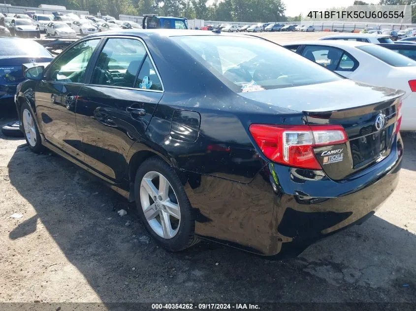 2012 Toyota Camry Se VIN: 4T1BF1FK5CU606554 Lot: 40354262