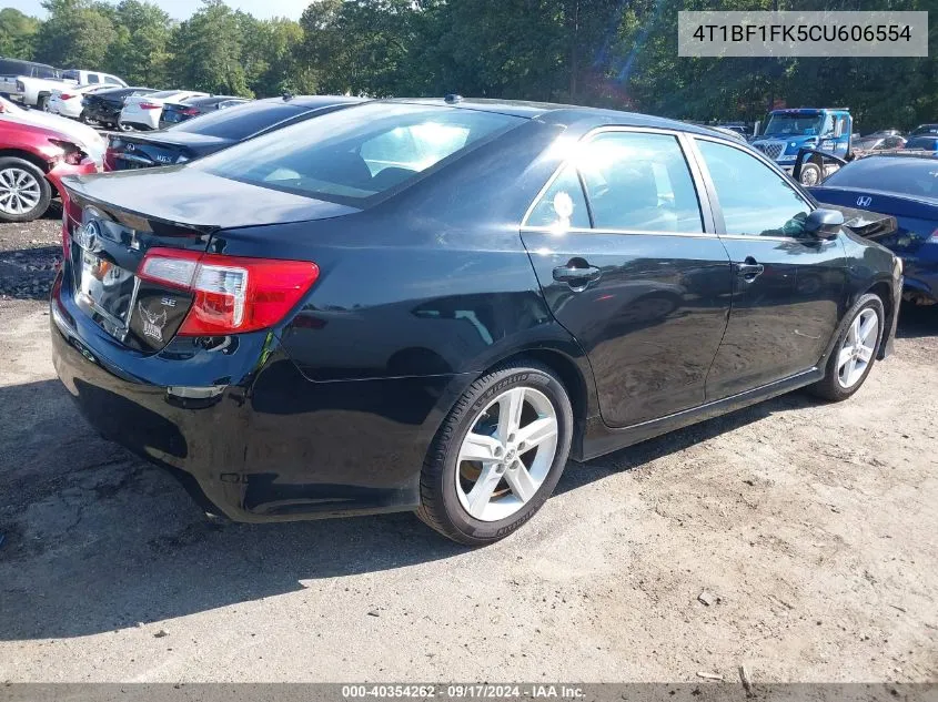 2012 Toyota Camry Se VIN: 4T1BF1FK5CU606554 Lot: 40354262