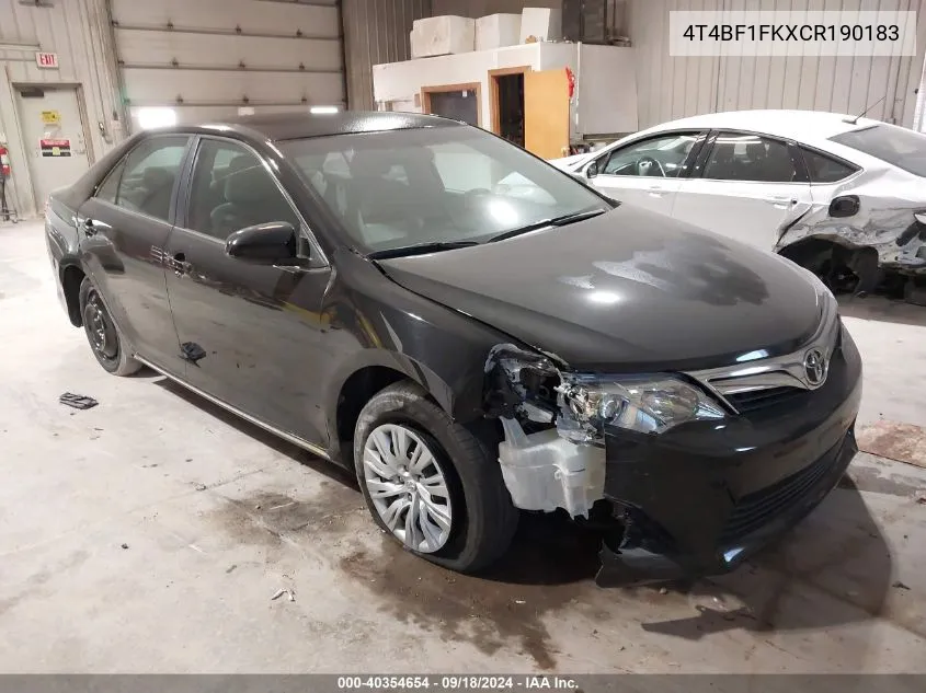 4T4BF1FKXCR190183 2012 Toyota Camry Se/Le/Xle