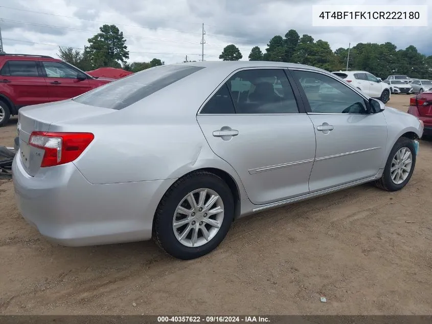 4T4BF1FK1CR222180 2012 Toyota Camry Le