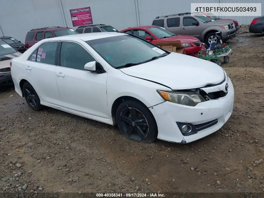 2012 Toyota Camry Se VIN: 4T1BF1FK0CU503493 Lot: 40358341