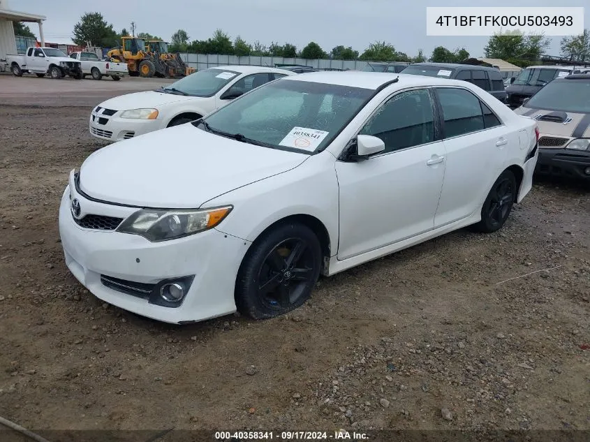 2012 Toyota Camry Se VIN: 4T1BF1FK0CU503493 Lot: 40358341