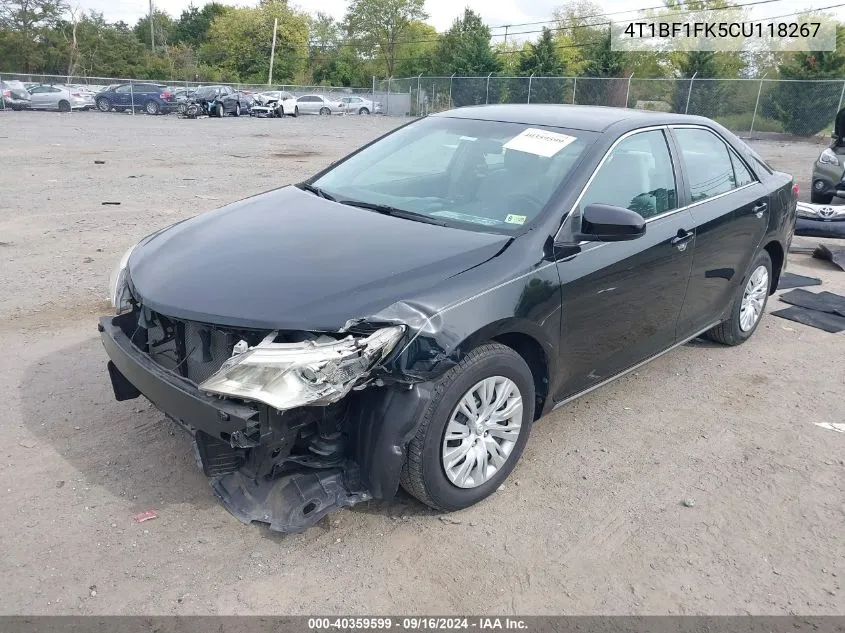 4T1BF1FK5CU118267 2012 Toyota Camry Le