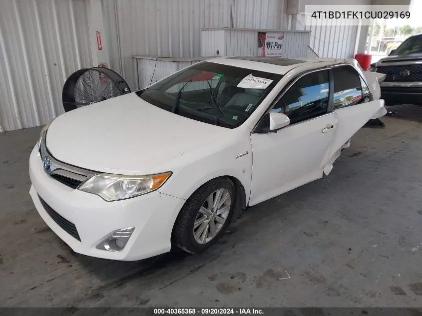 2012 Toyota Camry Hybrid Xle VIN: 4T1BD1FK1CU029169 Lot: 40365368