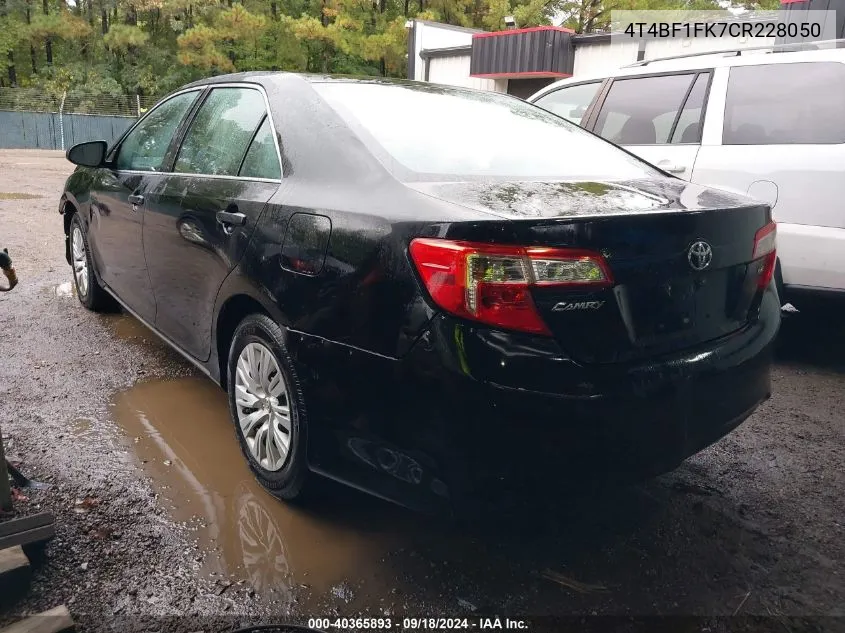 4T4BF1FK7CR228050 2012 Toyota Camry Le