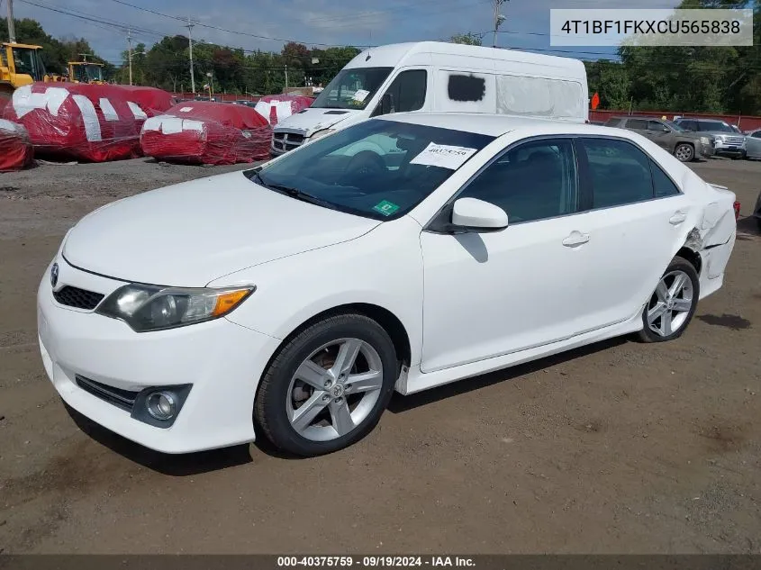 4T1BF1FKXCU565838 2012 Toyota Camry Se