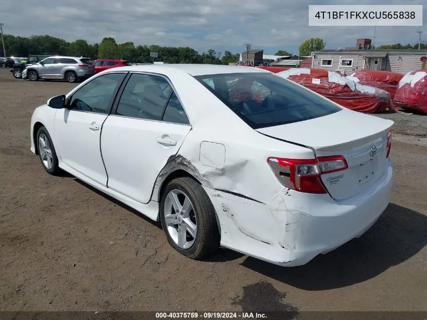 2012 Toyota Camry Se VIN: 4T1BF1FKXCU565838 Lot: 40375759