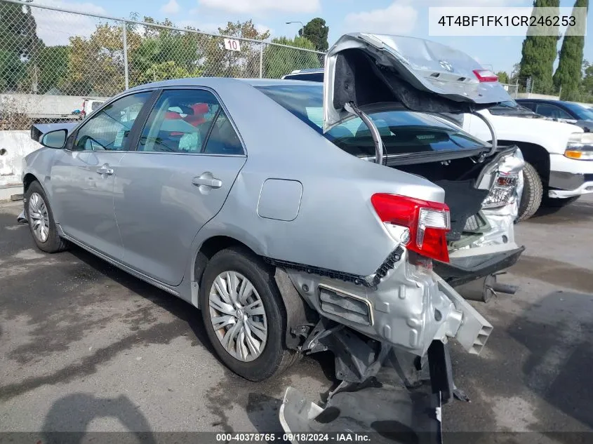 2012 Toyota Camry Le VIN: 4T4BF1FK1CR246253 Lot: 40378765