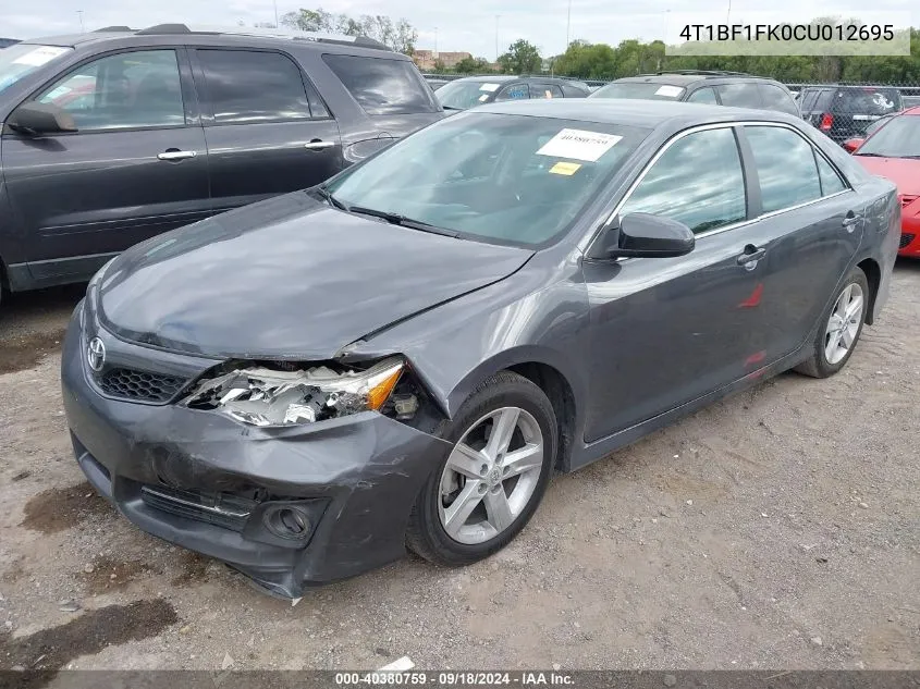 4T1BF1FK0CU012695 2012 Toyota Camry Se