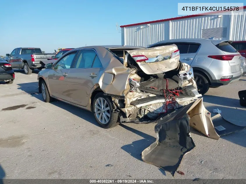 4T1BF1FK4CU154578 2012 Toyota Camry Xle