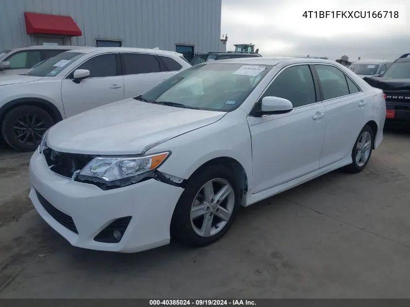 2012 Toyota Camry Se VIN: 4T1BF1FKXCU166718 Lot: 40385024