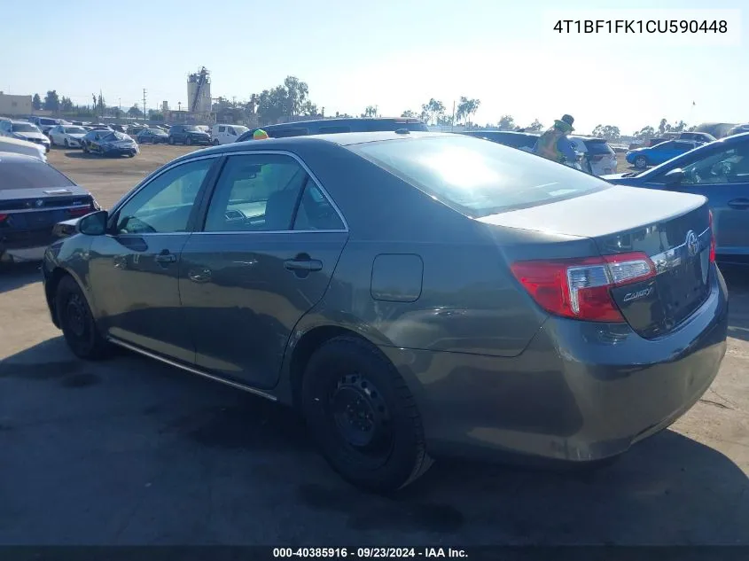 2012 Toyota Camry Xle VIN: 4T1BF1FK1CU590448 Lot: 40385916