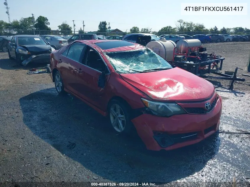 4T1BF1FKXCU561417 2012 Toyota Camry Se