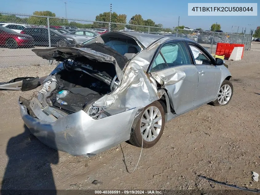 2012 Toyota Camry Xle V6 VIN: 4T1BK1FK2CU508044 Lot: 40388591