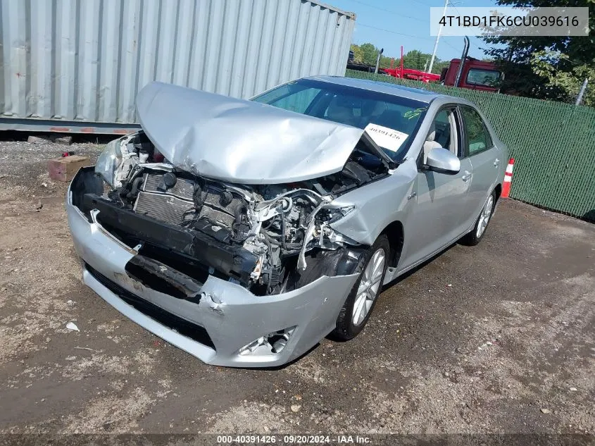 4T1BD1FK6CU039616 2012 Toyota Camry Hybrid Xle