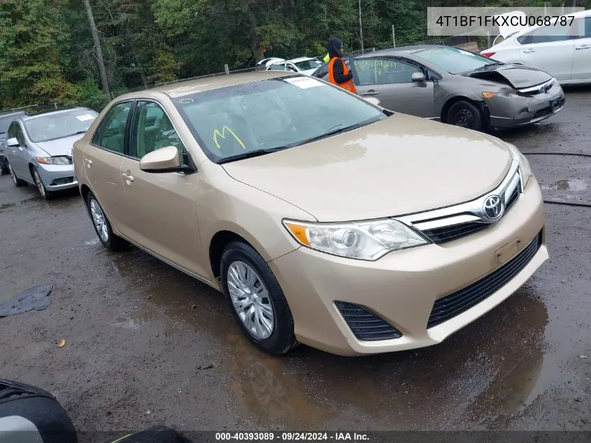 2012 Toyota Camry Le VIN: 4T1BF1FKXCU068787 Lot: 40393089