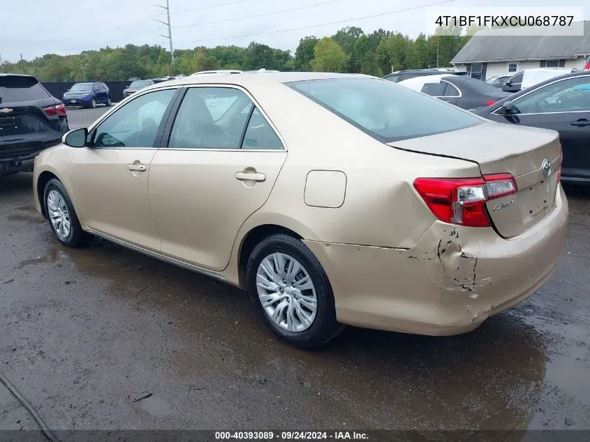 4T1BF1FKXCU068787 2012 Toyota Camry Le