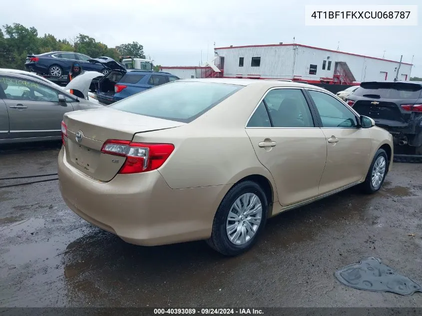 4T1BF1FKXCU068787 2012 Toyota Camry Le