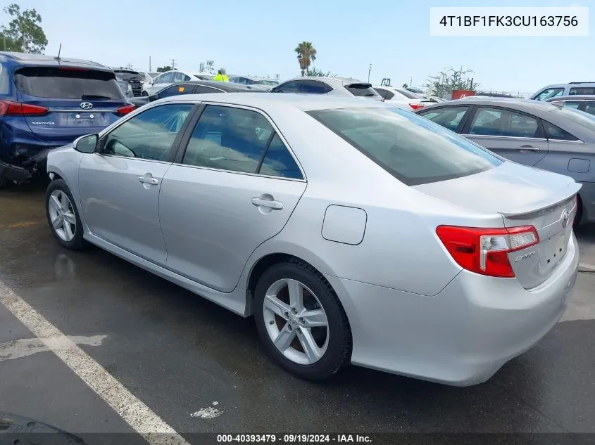 4T1BF1FK3CU163756 2012 Toyota Camry Se