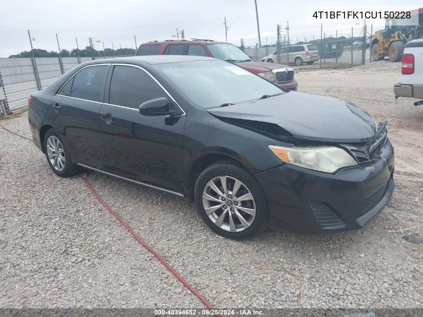 4T1BF1FK1CU150228 2012 Toyota Camry Se/Le/Xle