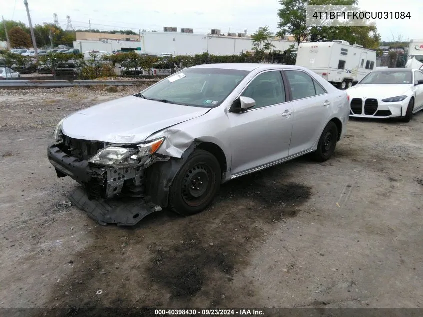 2012 Toyota Camry Le VIN: 4T1BF1FK0CU031084 Lot: 40398430