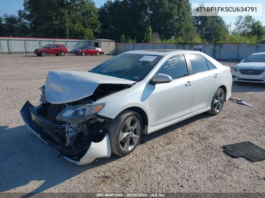 2012 Toyota Camry Se Limited Edition VIN: 4T1BF1FK5CU634791 Lot: 40401840