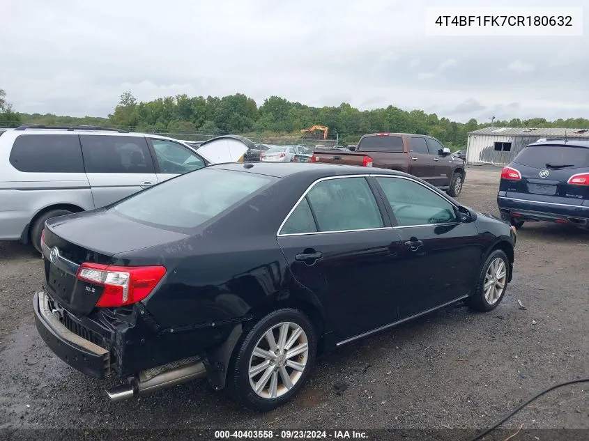 2012 Toyota Camry Xle VIN: 4T4BF1FK7CR180632 Lot: 40403558