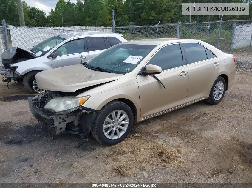 4T1BF1FK4CU026339 2012 Toyota Camry Se/Le/Xle