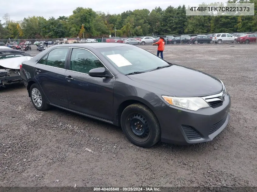 2012 Toyota Camry Le VIN: 4T4BF1FK7CR221373 Lot: 40405848