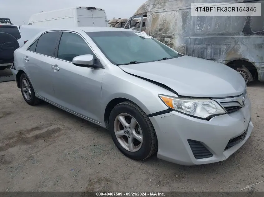 4T4BF1FK3CR164346 2012 Toyota Camry Le