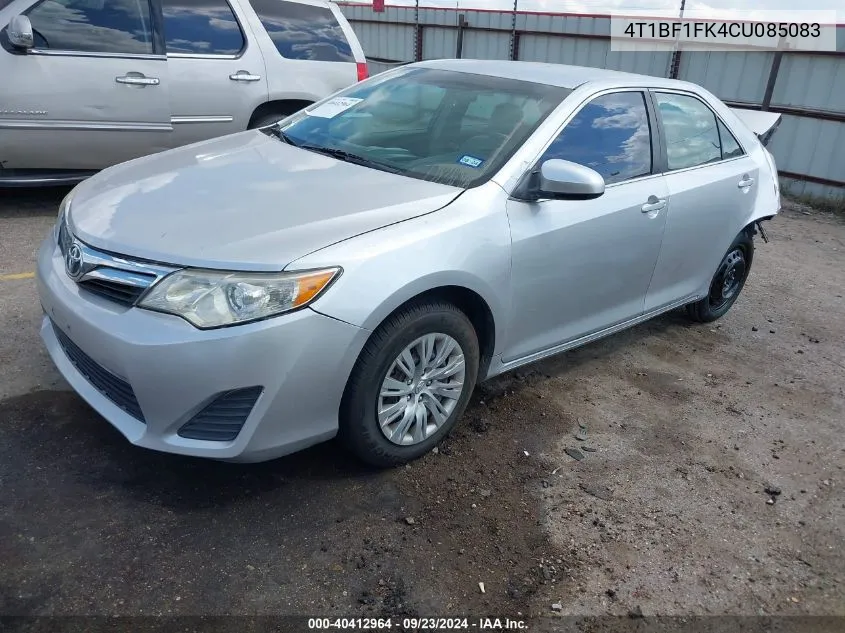 2012 Toyota Camry Se/Le/Xle VIN: 4T1BF1FK4CU085083 Lot: 40412964