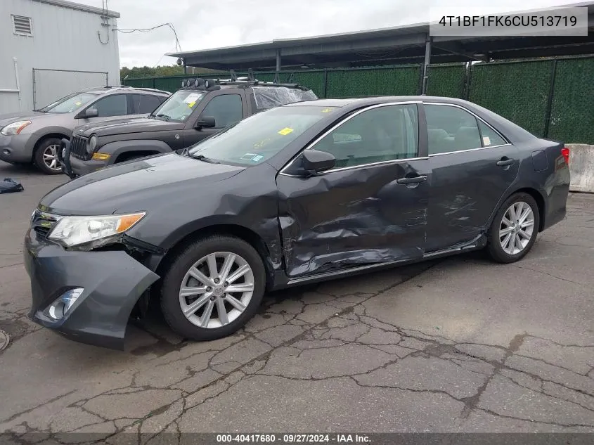 2012 Toyota Camry Xle VIN: 4T1BF1FK6CU513719 Lot: 40417680