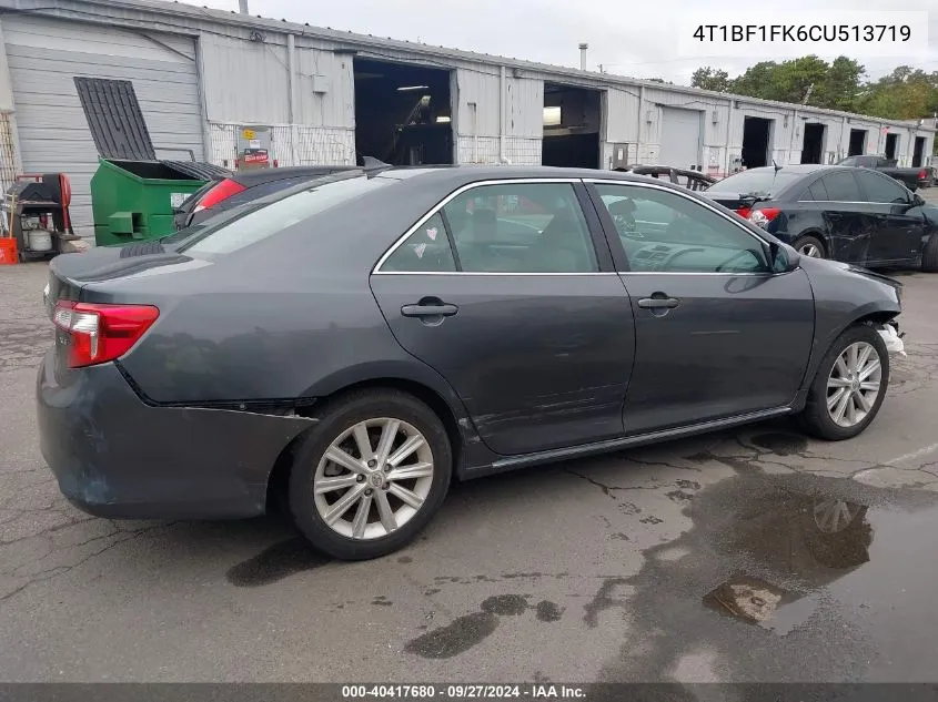 2012 Toyota Camry Xle VIN: 4T1BF1FK6CU513719 Lot: 40417680