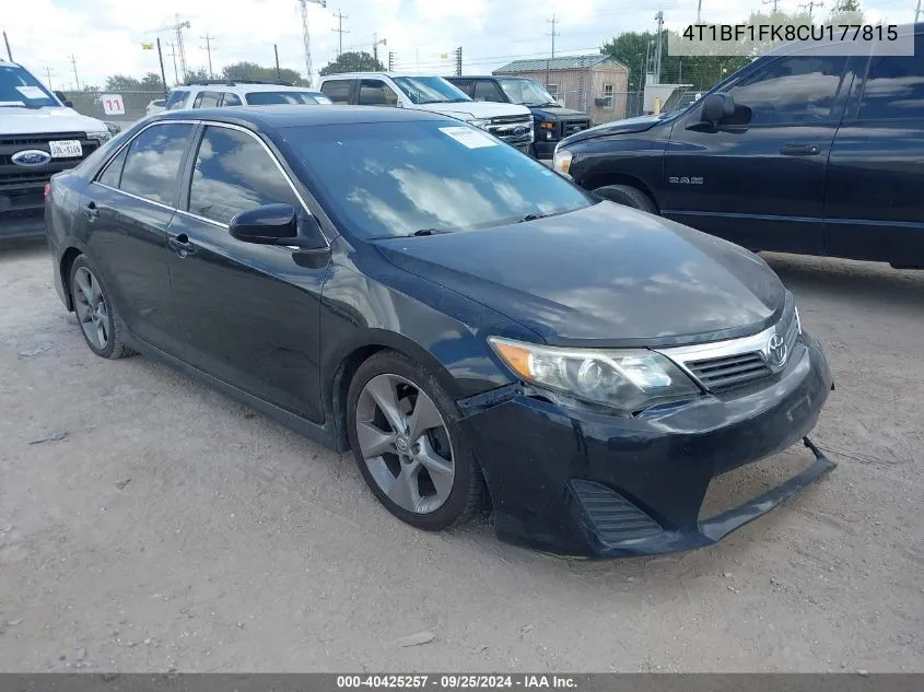 4T1BF1FK8CU177815 2012 Toyota Camry Se Limited Edition