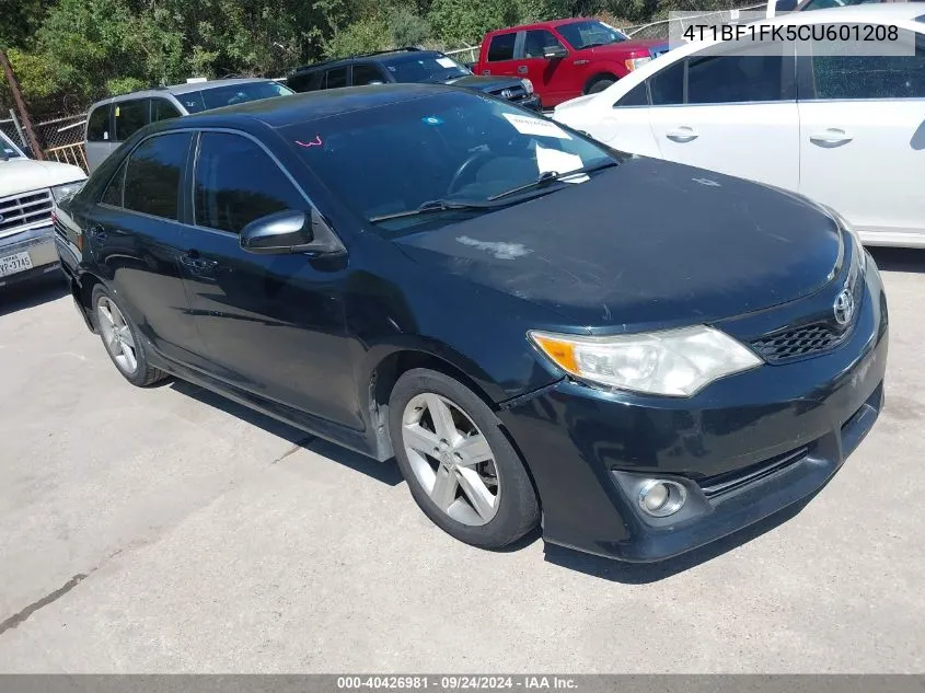 2012 Toyota Camry Se VIN: 4T1BF1FK5CU601208 Lot: 40426981