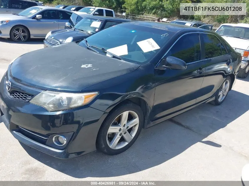 2012 Toyota Camry Se VIN: 4T1BF1FK5CU601208 Lot: 40426981